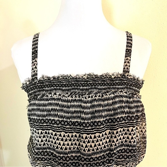 AMERICAN EAGLE OUTFITTERS Tie Graphic Stripe tiered Crepe Maxi Sundress boho S - Picture 2 of 11